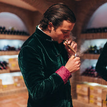 Load image into Gallery viewer, Emerald & Magenta Dragon Dinner Jacket