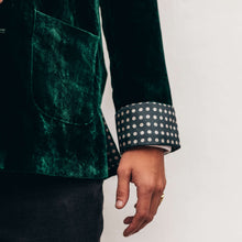 Load image into Gallery viewer, Mandarin Emerald Velvet Dinner Jacket