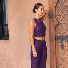 Load image into Gallery viewer, Purple Linen Knot Set