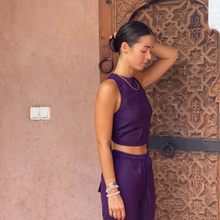 Load image into Gallery viewer, Purple Linen Knot Set