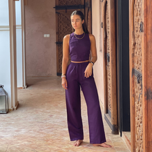Load image into Gallery viewer, Purple Linen Knot Set