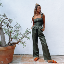 Load image into Gallery viewer, Linen Khaki Set