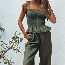 Load image into Gallery viewer, Linen Khaki Set