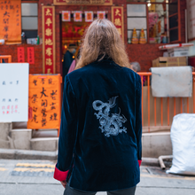 Load image into Gallery viewer, Navy & Red Dragon Dinner Jacket