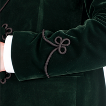 Load image into Gallery viewer, Green Velvet Smoking Jacket