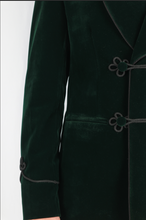 Load image into Gallery viewer, Green Velvet Smoking Jacket