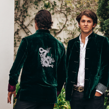 Load image into Gallery viewer, Emerald & Magenta Dragon Dinner Jacket
