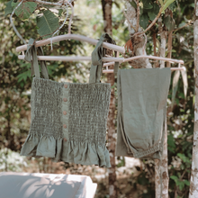 Load image into Gallery viewer, Linen Khaki Set