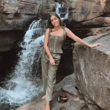 Load image into Gallery viewer, Linen Khaki Set
