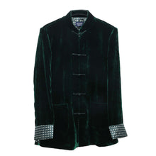 Load image into Gallery viewer, Mandarin Emerald Velvet Dinner Jacket