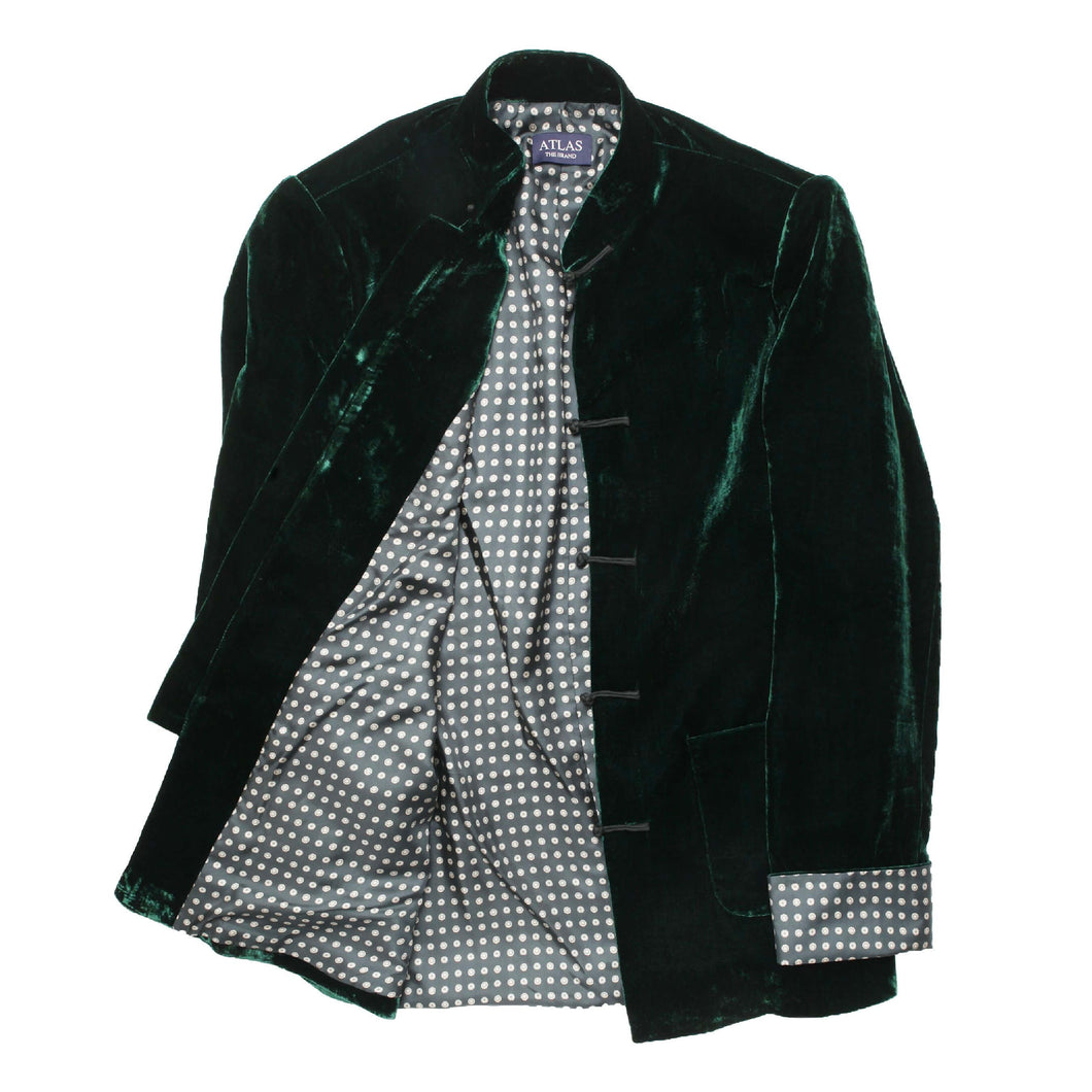 Mandarin Emerald Velvet Dinner Jacket